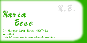 maria bese business card